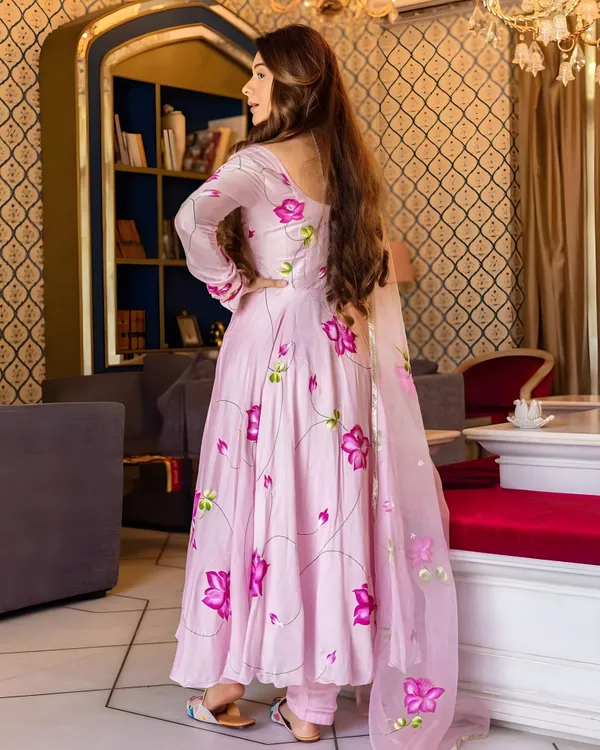 Pink_Digital_Printed_Flared_Kurti_with_Attached_Dupatta